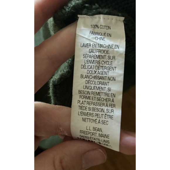 LL Bean Men’s Green Full Zip Long Sleeve Sweater Knit Mock Neck XL-REG - Picture 4 of 4